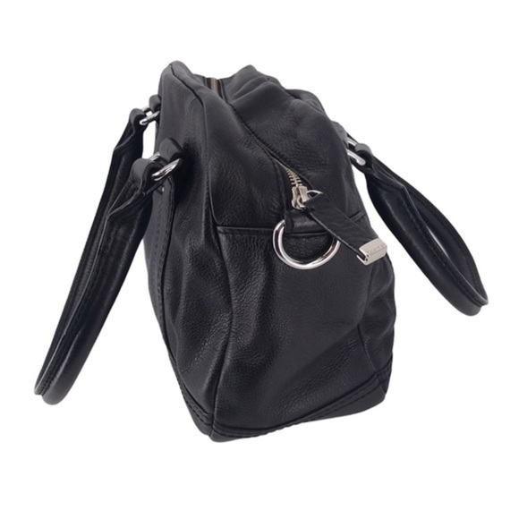 Calvin Klein Black Soft Pebbled Leather Satchel with detachable shoulder strap - Picture 5 of 13